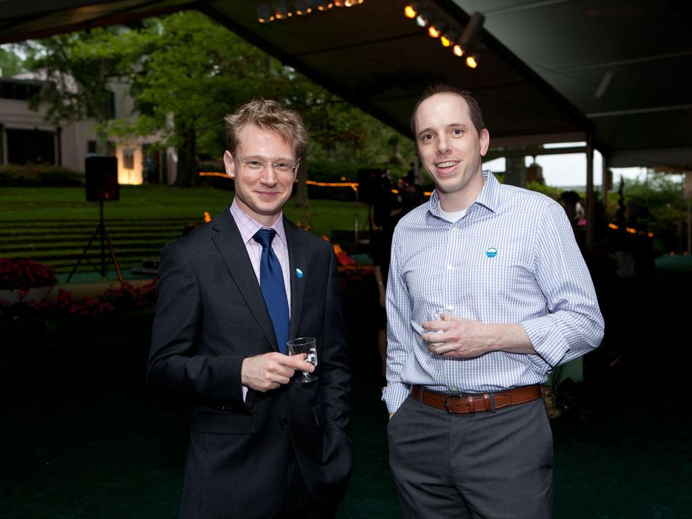 Dan Kruger, left, and Matthew Behrmann at Bayou Bend's Bubbly on the Bend April 2014