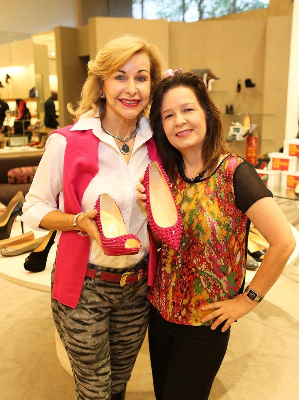Dana Kervin, left, Kim Shoemaker at Neiman Marcus' Stiletto Strut