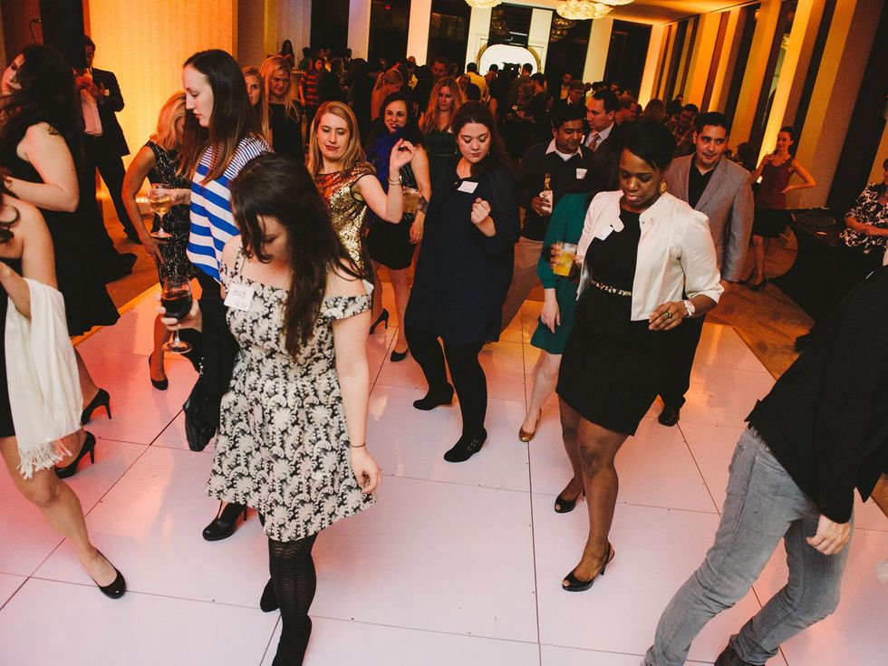 Dancing at Houston Symphony Young Professionals Backstage's Luck be a Lady event November 2013