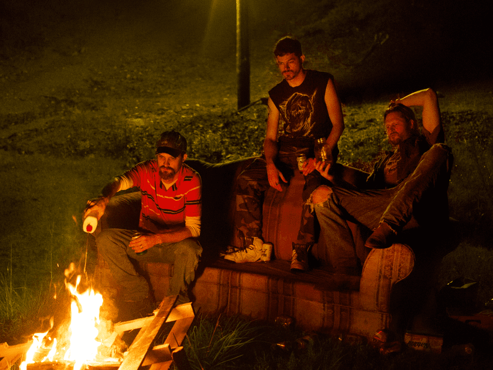 Daniel Scheinert, Andre Hyland, and Michael Abbott, Jr. in The Death of Dick Long