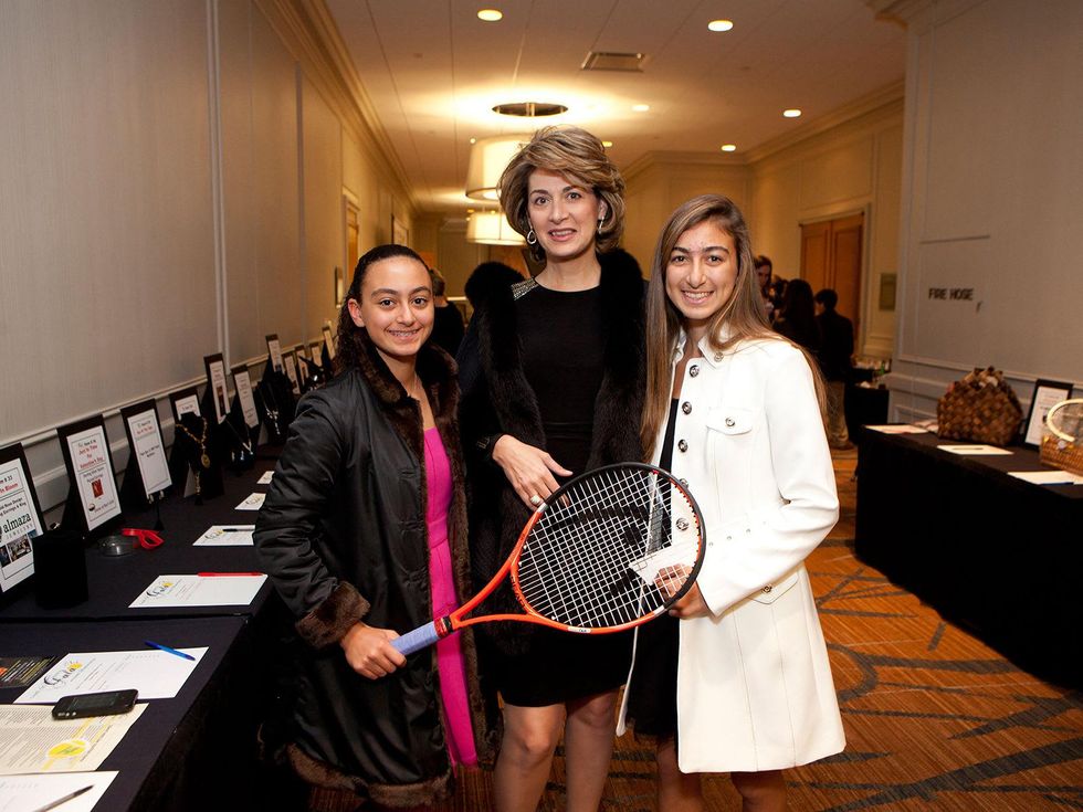 Danielle Nassar, from left, Amal Nassar and Natalia Nassar at the Houston Tennis Association Gala February 2014