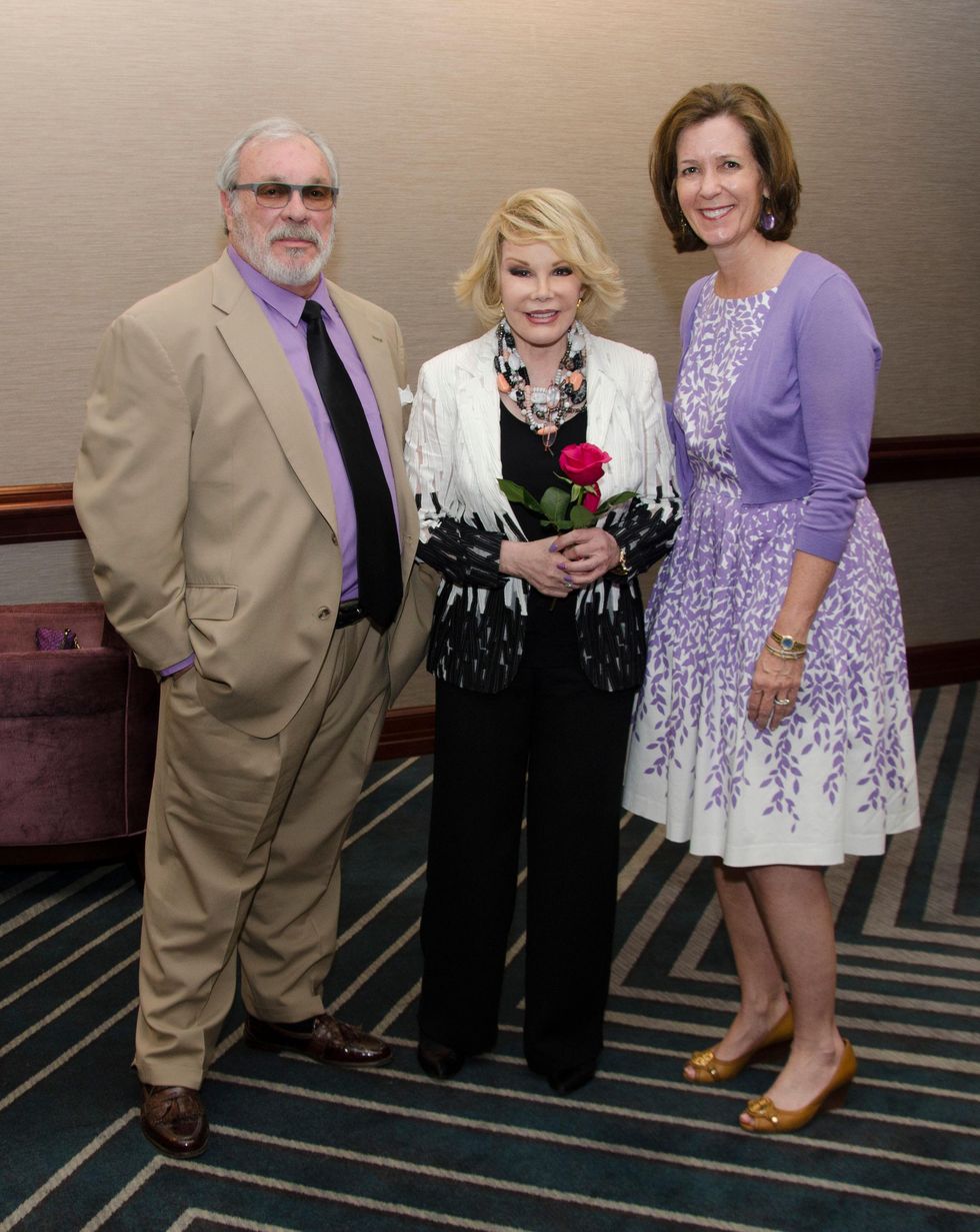 Danny and Betsy Kamin with Joan Rivers at Komen luncheon June 2014
