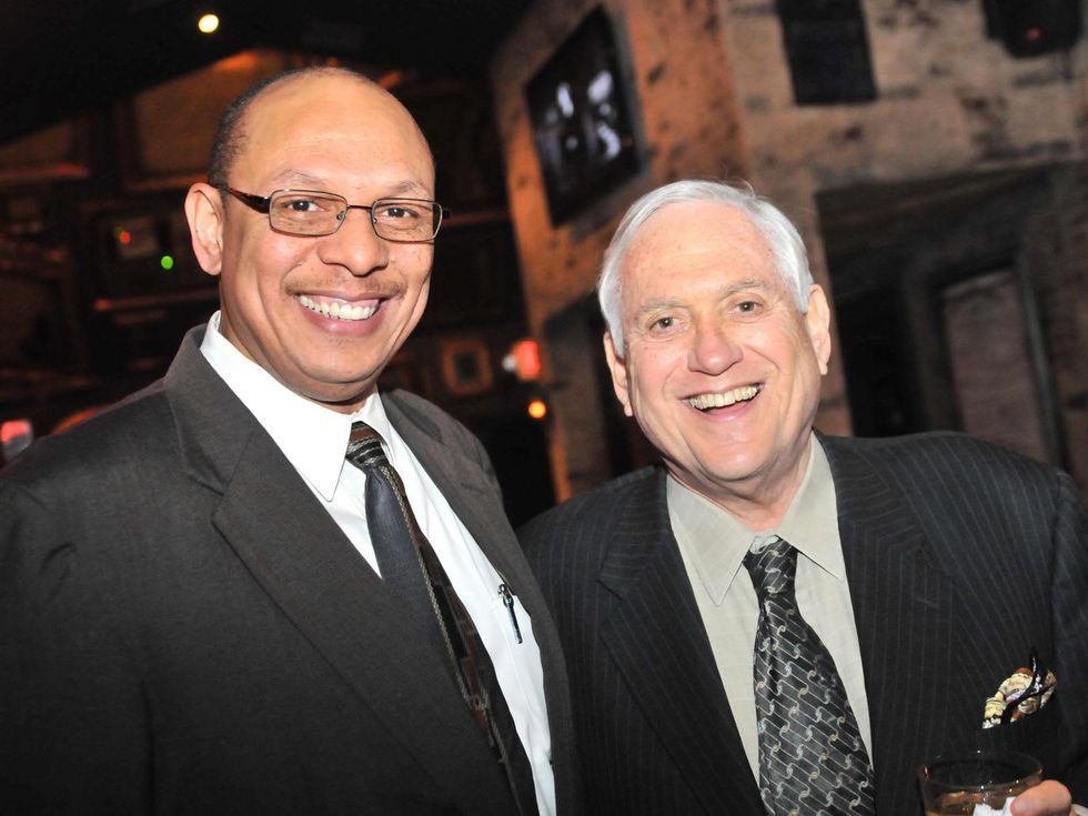 Danny Perkins, left, and Arthur Schechter at the Mayor's Hispanic Advisory Board Holiday Party December 2013