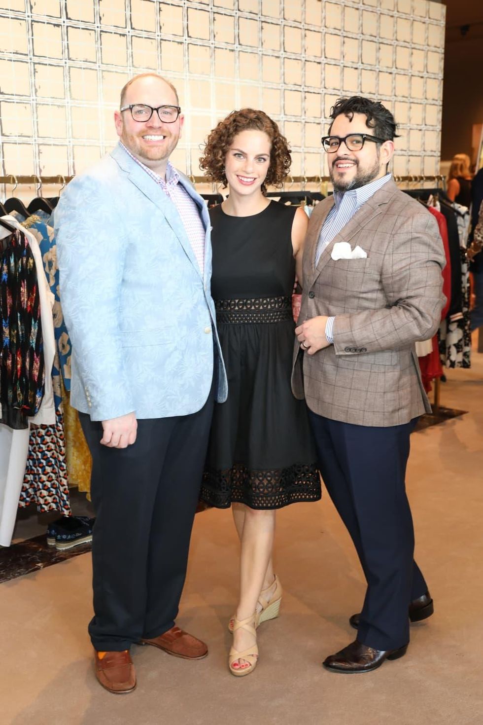 Darrin Davis, Emily Schrieber, Mario Emundsson at Houston Grand Opera party at The Webster