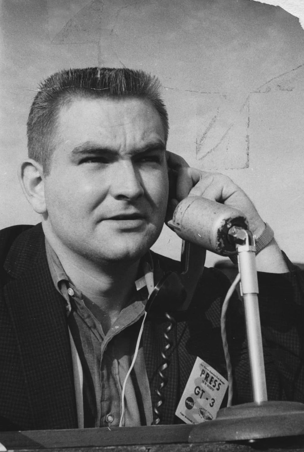 Dave Ward covering the Gemini 3 Mission in March, 1965