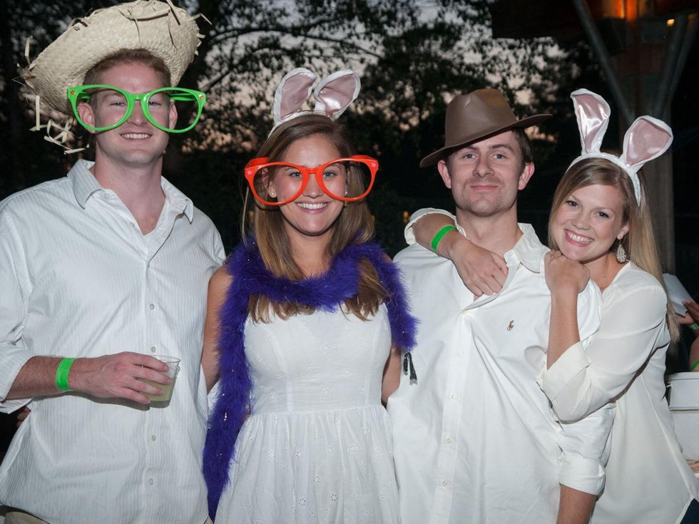 David Andrus, from left, Megan Bickett, Avery Ely and Andrew Bohon at the Urban Green Birthday en Blanc May 2014