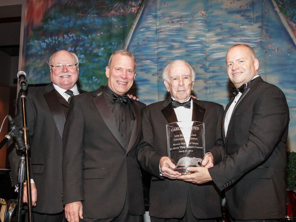 David Ashley White, from left, David Gockley, Carlisle Floyd and Patrick Summers at Moores School Gala March 2014