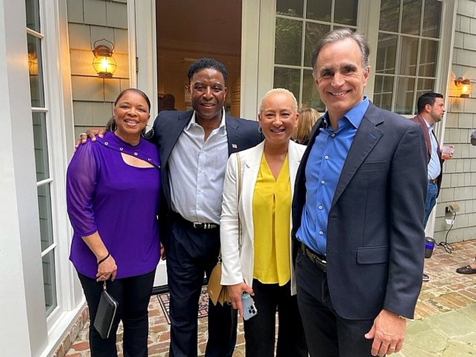 David Gow with Spencer Tillman, wife Rita, and Nate Griffin's wife, Jacqueline