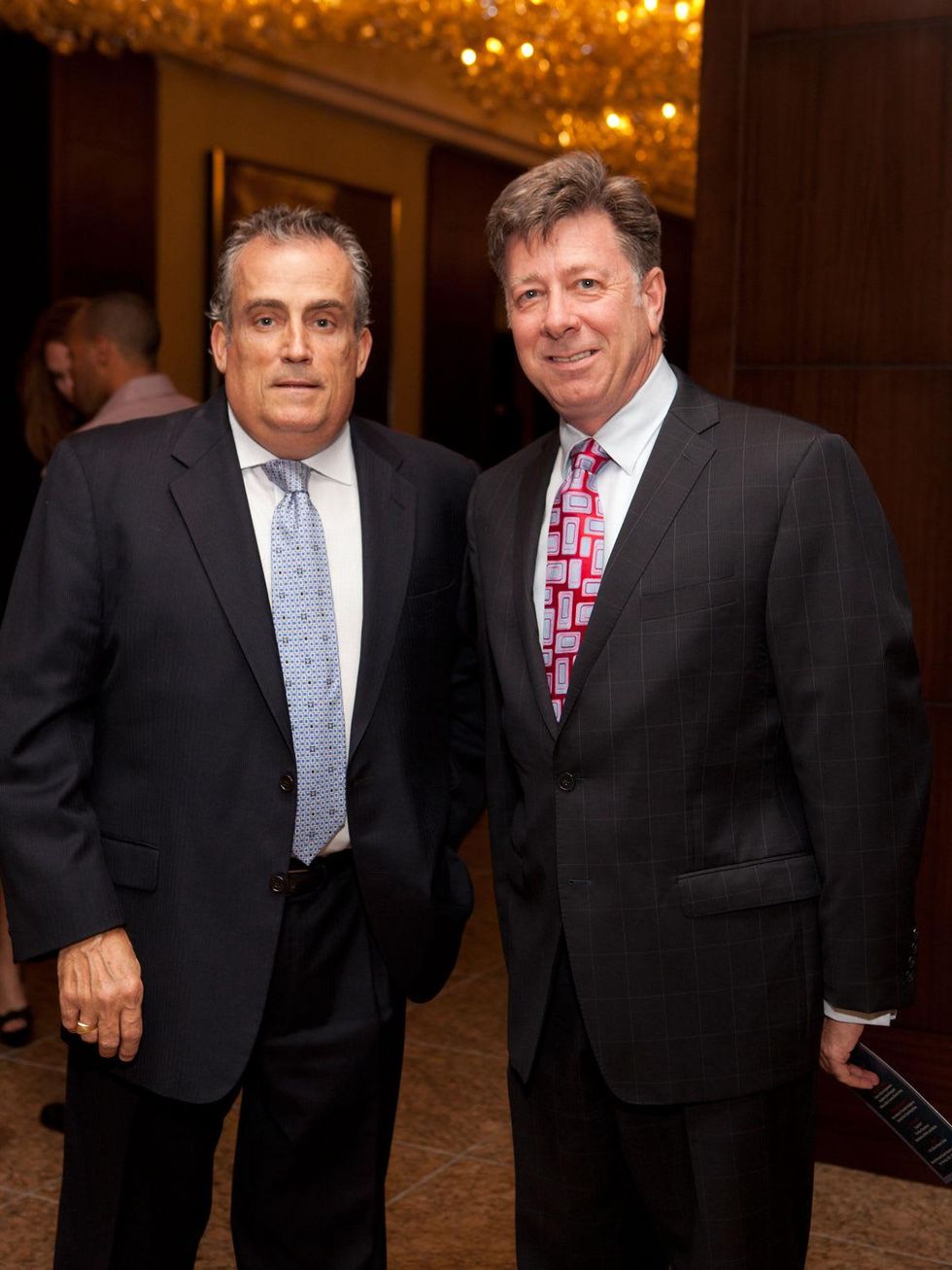 David Gugino, left, and Jeff Carey at the Royal Sonesta Hotel renovation unveiling November 2013