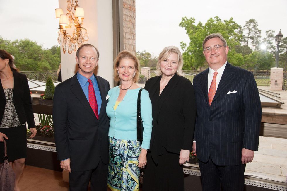 David Karohl and Nina Andrews Karohl, from left, Peggy McGee and Edward H. Andrews III at the Jung Center dinner April 2014