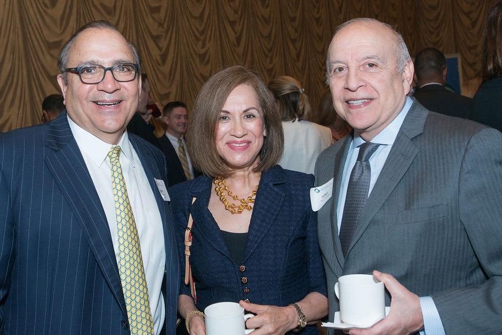 David Mendez, left, with Margie and Tony Grijalva at the Center for Houston's Future luncheon March 2015