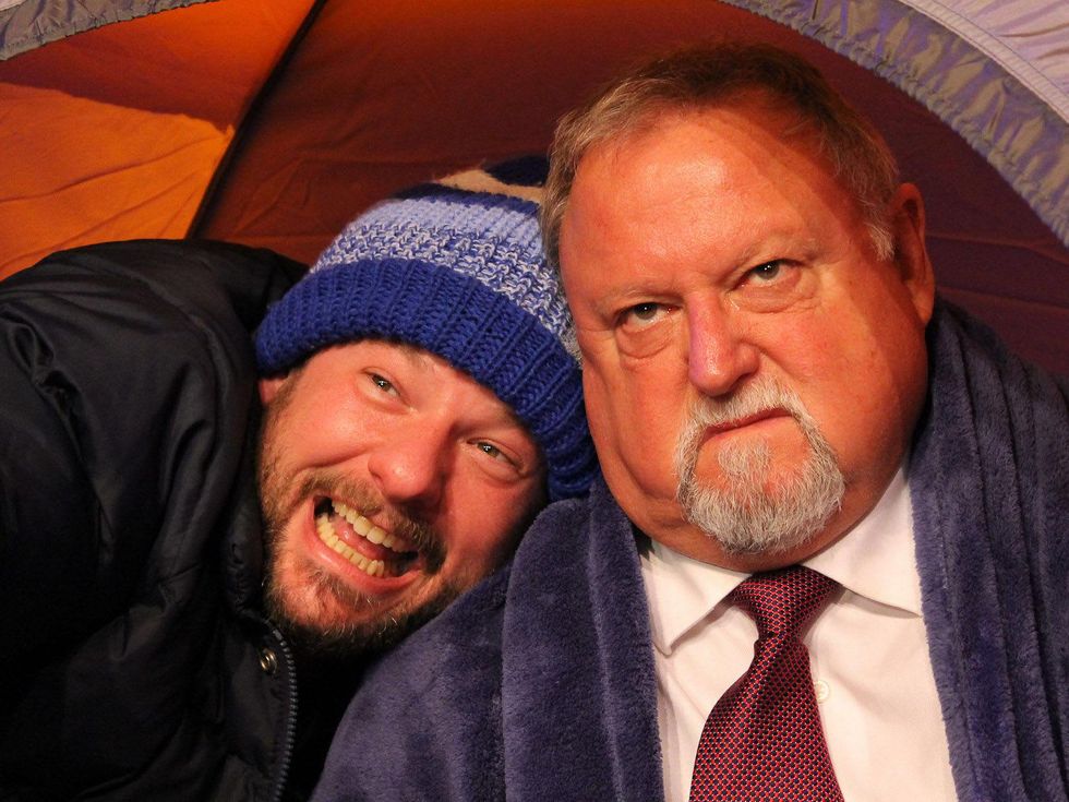 David Wald and Rutherford Cravens in the Main Street Theater's production of Up Close Space