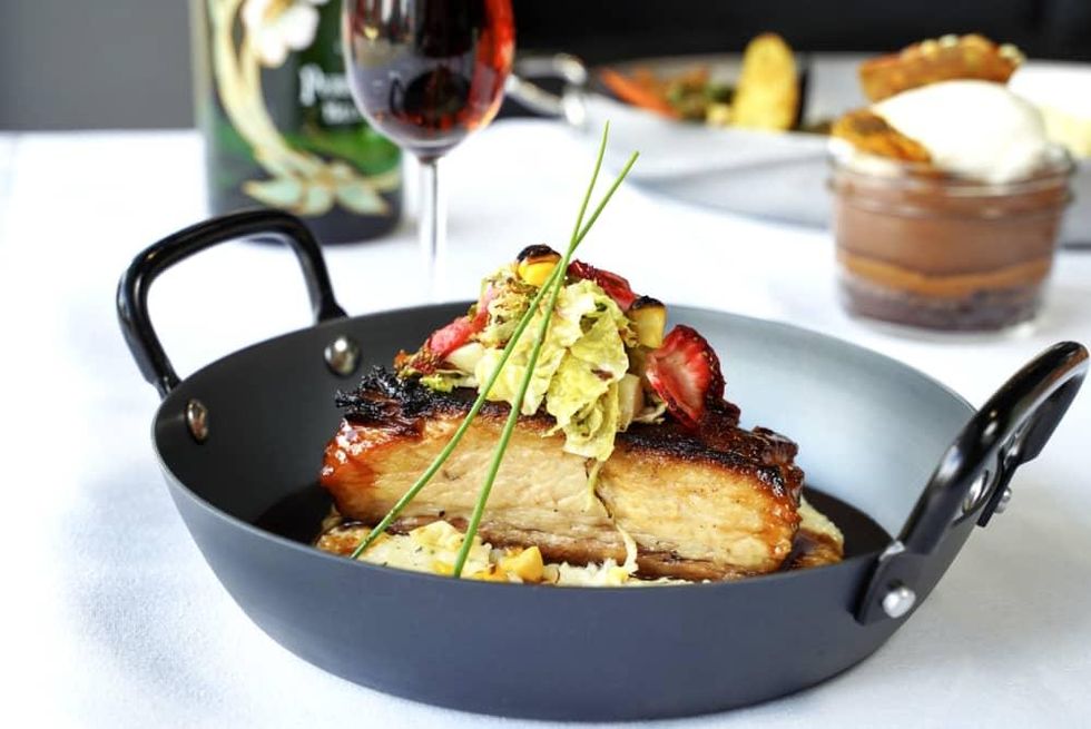 Davis St Mark Holley pork grits