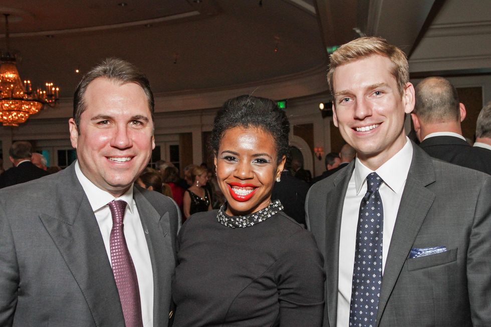 Dean Giuffre, from left, Claire Cormier Thielke and Kyle Dutton at the Cornerstone Dinner February 2015