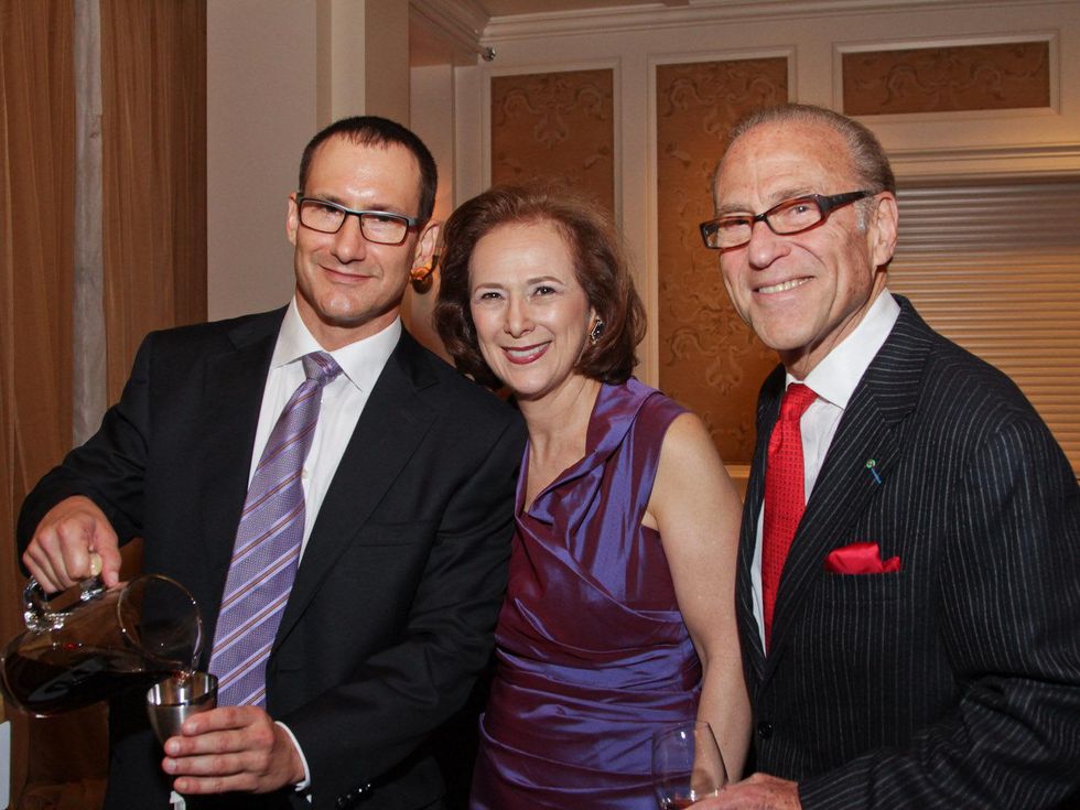 Dean Putterman, from left, Franelle Rogers and Robert Sakowitz at the Best Cellars dinner.