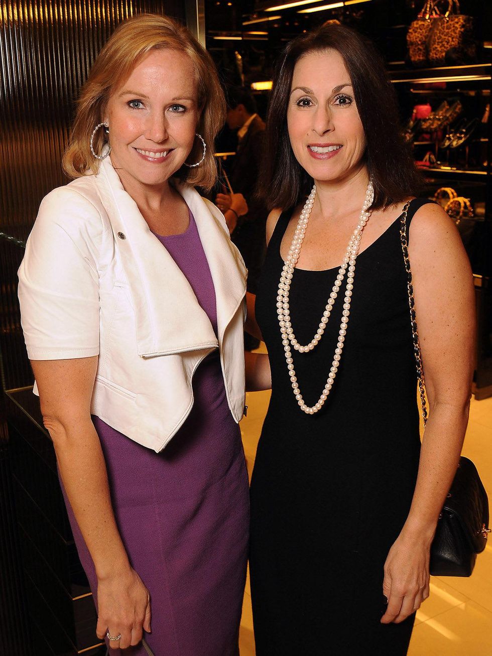 Deana Blackburn, left, and Janine Lannarelli at the Gucci Alley Theatre cocktail party October 2013