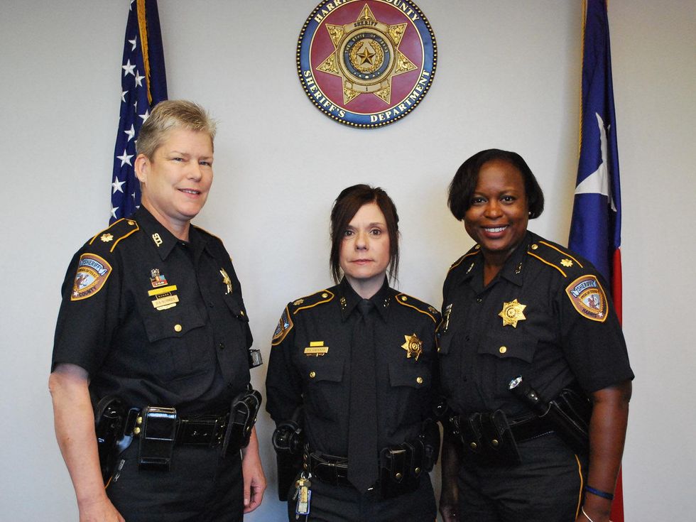 Debra Schmidt, Penny Crianza and Sheila Jones female majors at Harris County Sheriff's Office July 2013