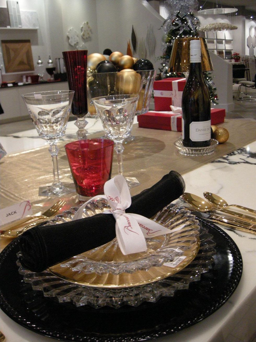 Deck the Tables at The Houston Design Center December 2013 Baccarat table