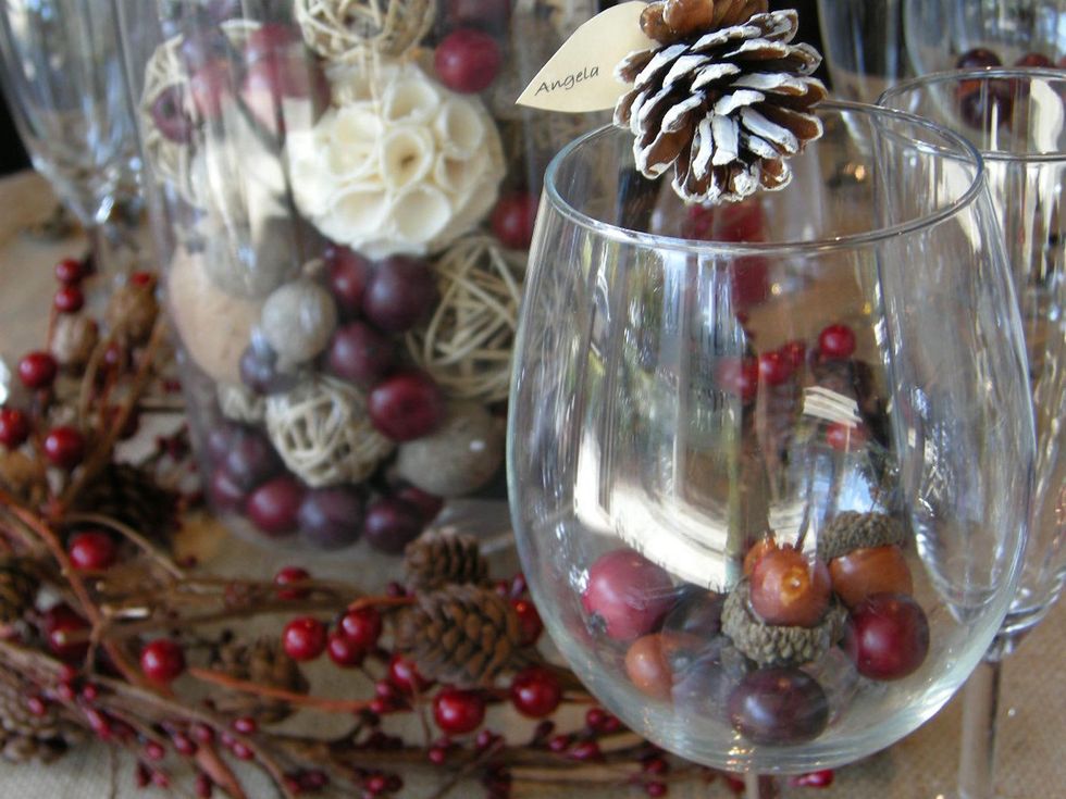 Deck the Tables at The Houston Design Center December 2013 closeup of glass