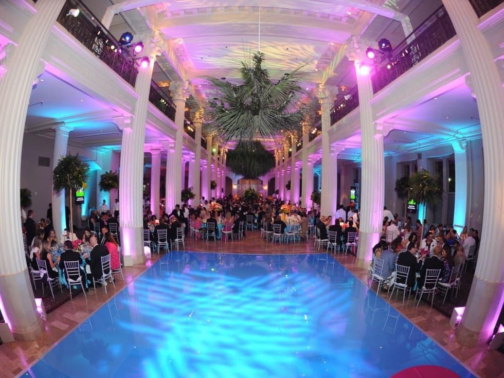 Decor and Dance Floor at Miami Vice Children's Museum Gala