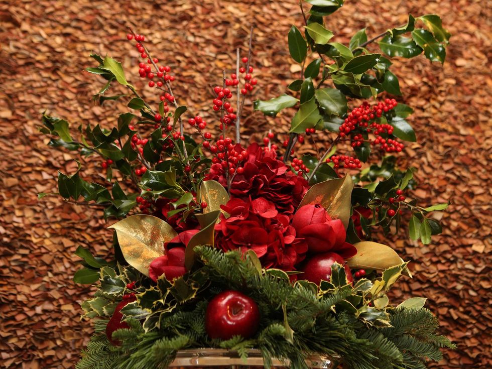 Decorations at the Alley Theatre Board Holiday Party December 2013