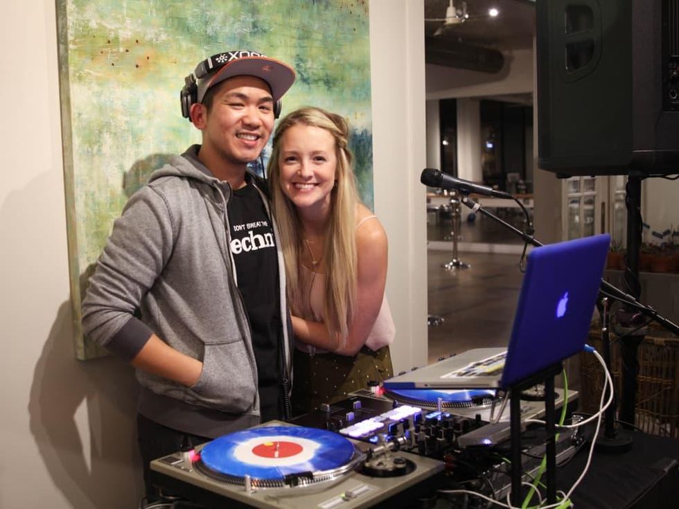 Define Body and Mind holiday soiree Martin Quach, Laurel Chick