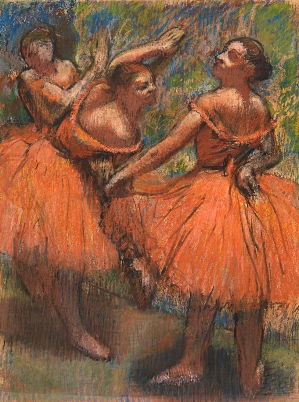 Degas: A New Vision, Group of dancers (red skirts)