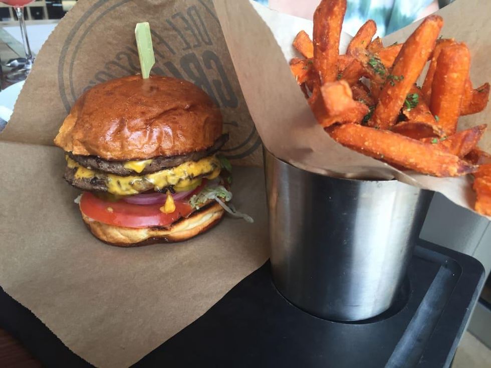 Del Frisco's Grille burger and fries