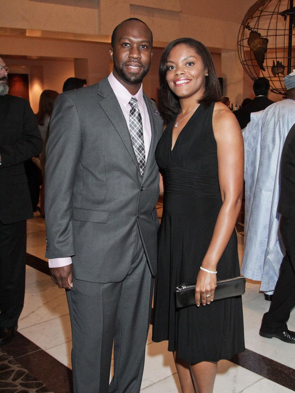 DeMarcus and Khadjiah Barkers at the Medical Bridges gala October 2013