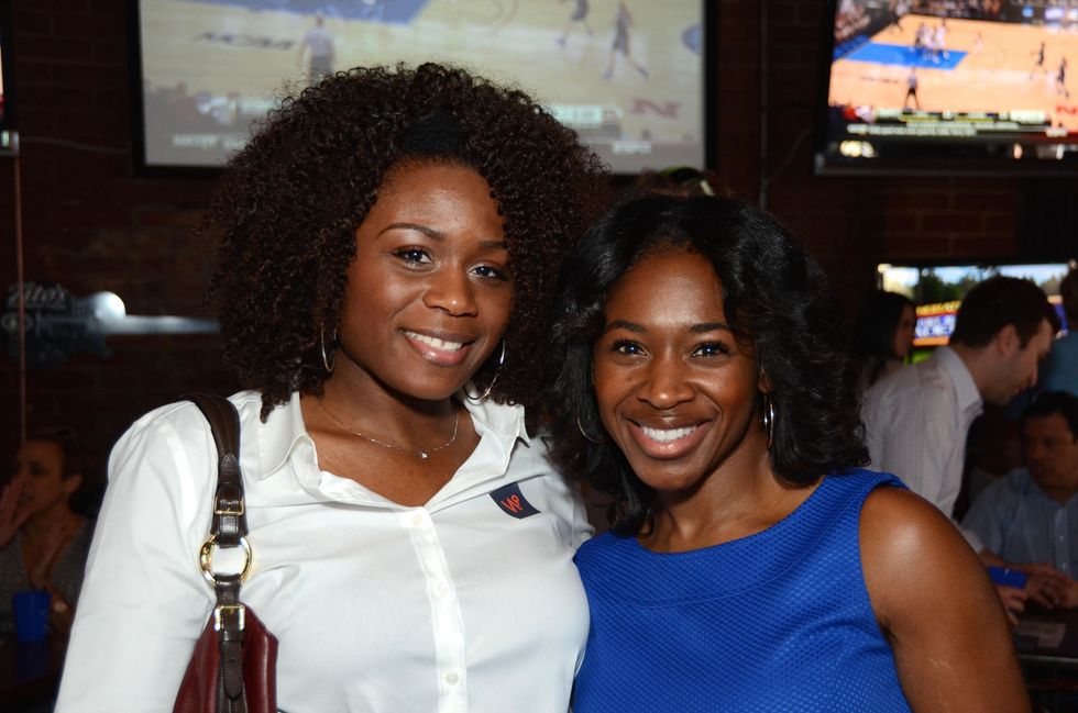 Denedra Brown-Finley, left, and Davonda Hubbard Williams at the Women of Wardrobe Spring Fling March 2014
