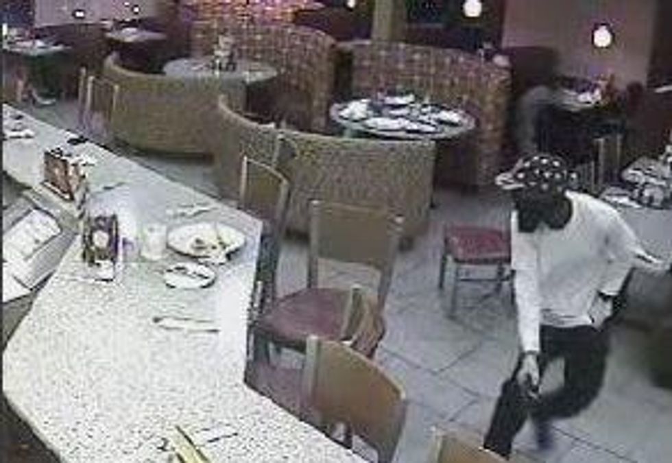 Denny's shooting surveillance shot 4 RUN FLAT