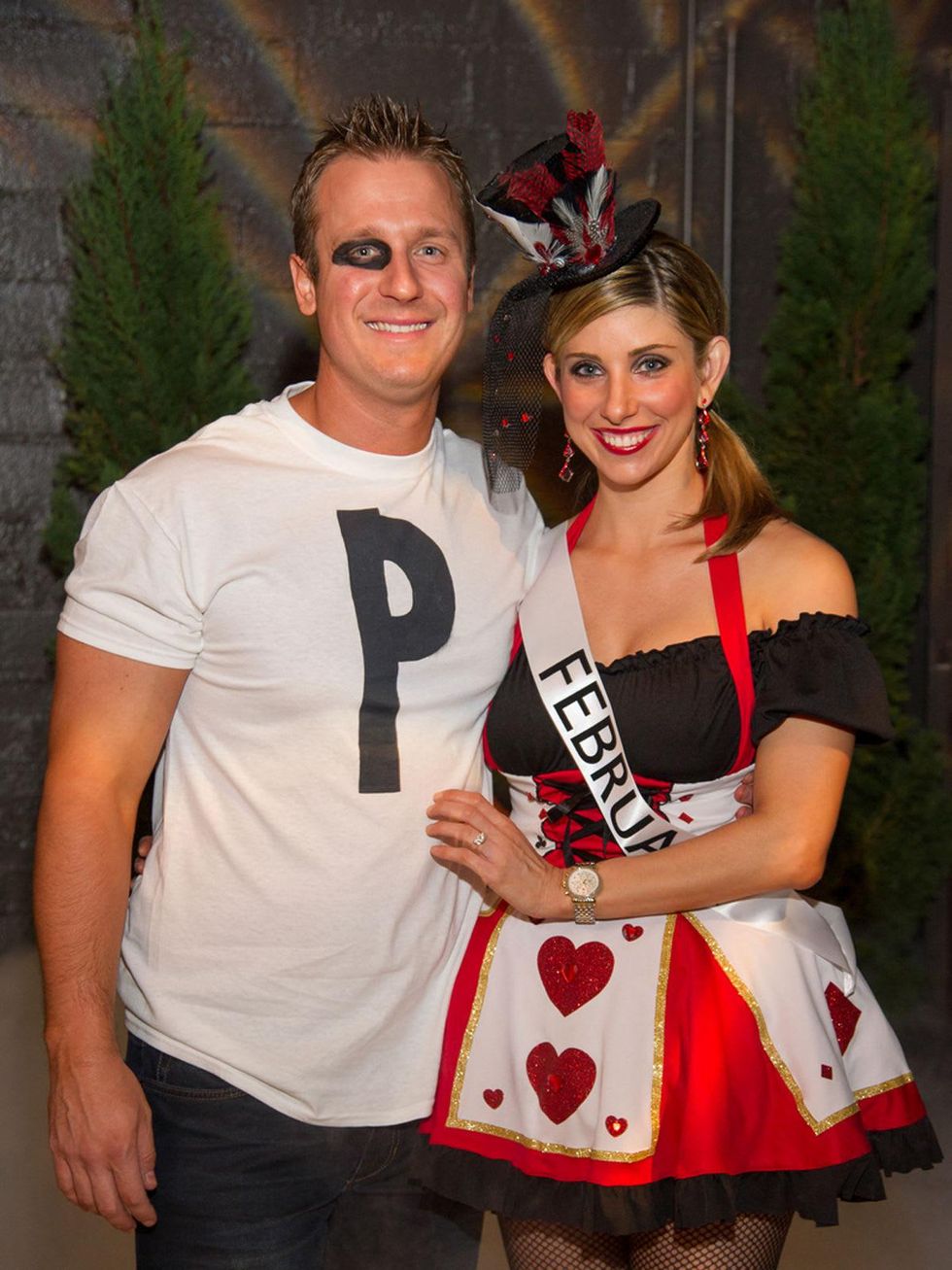 Derek Key and Ashley Breitigam at the St. Luke's PULSE Saints & Sinners Halloween party October 2013