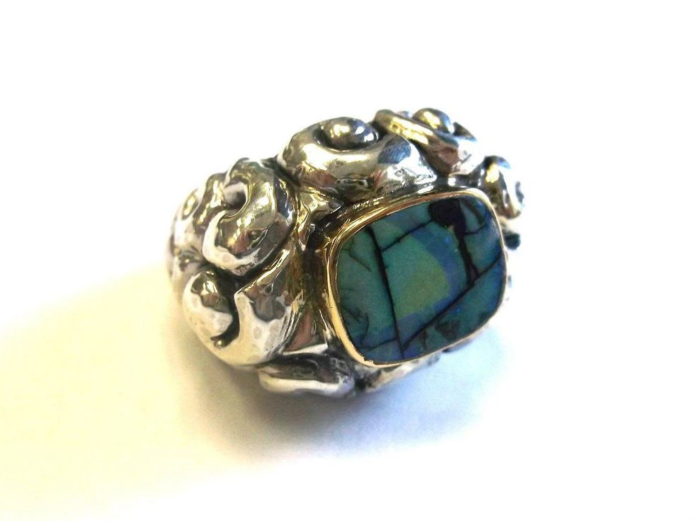 Dian Malouf man made opal ring