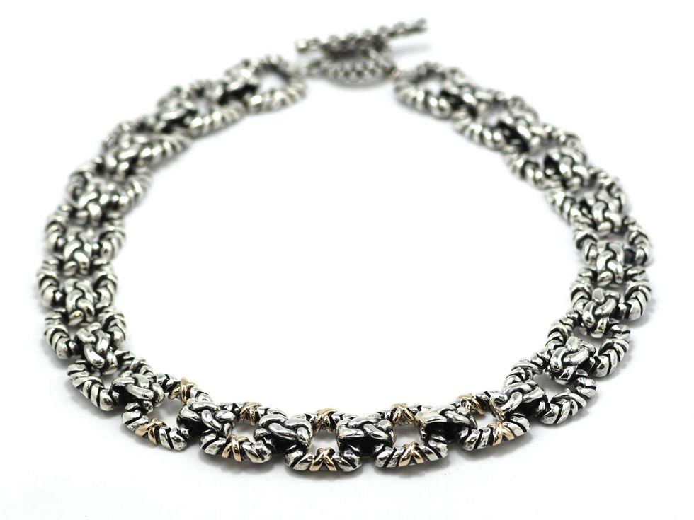 Dian Malouf silver necklace