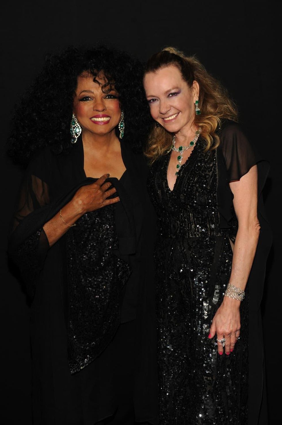 Diana Ross and Caroline Scheufele at Chopard party in Cannes