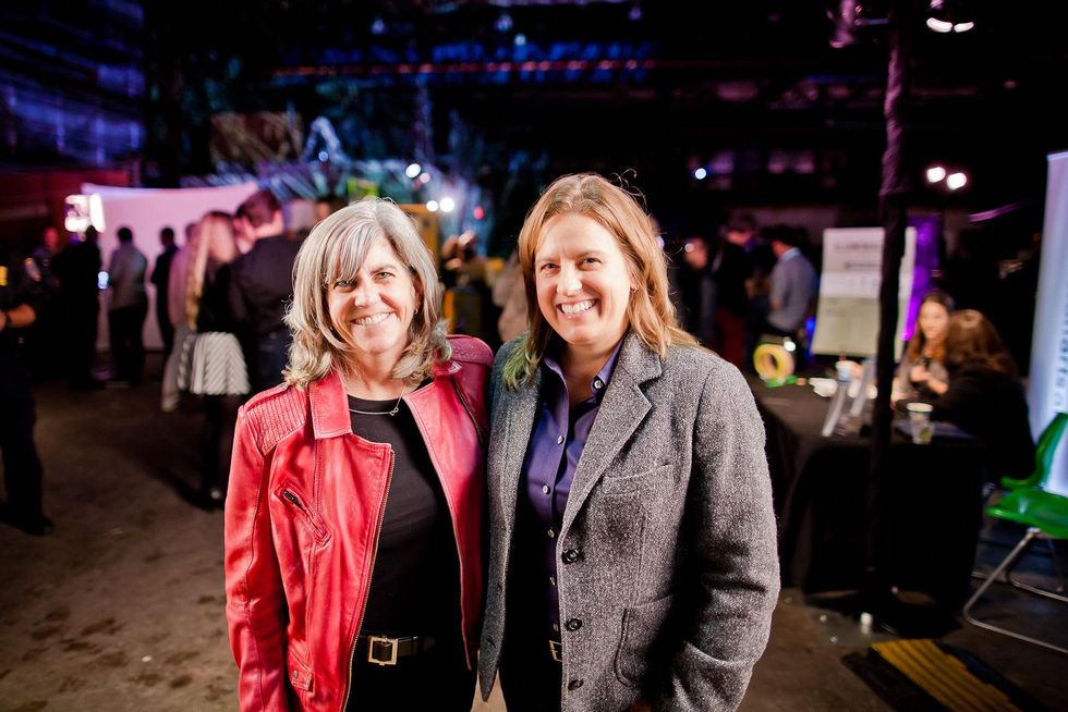 Diane Barber, left, and Karen Niemeier at HAA Iluminaci\u00f3n November 2014