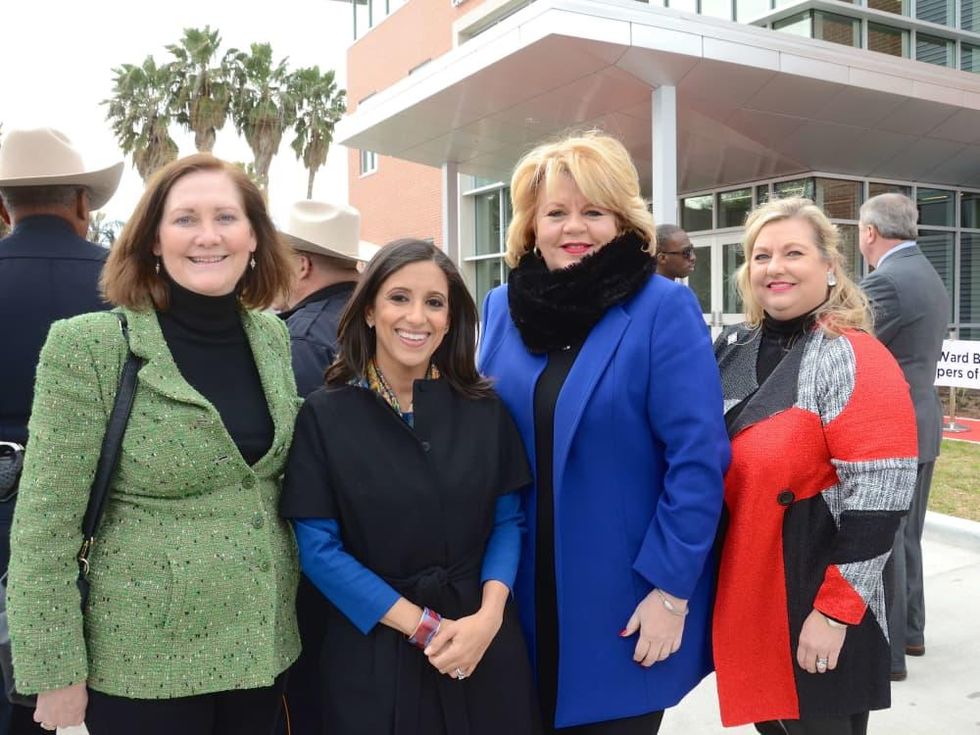 Diane Englet, Rania Mankarious, Brenda Stardig, Katrina Arnim at Crime Stoppers building dedication