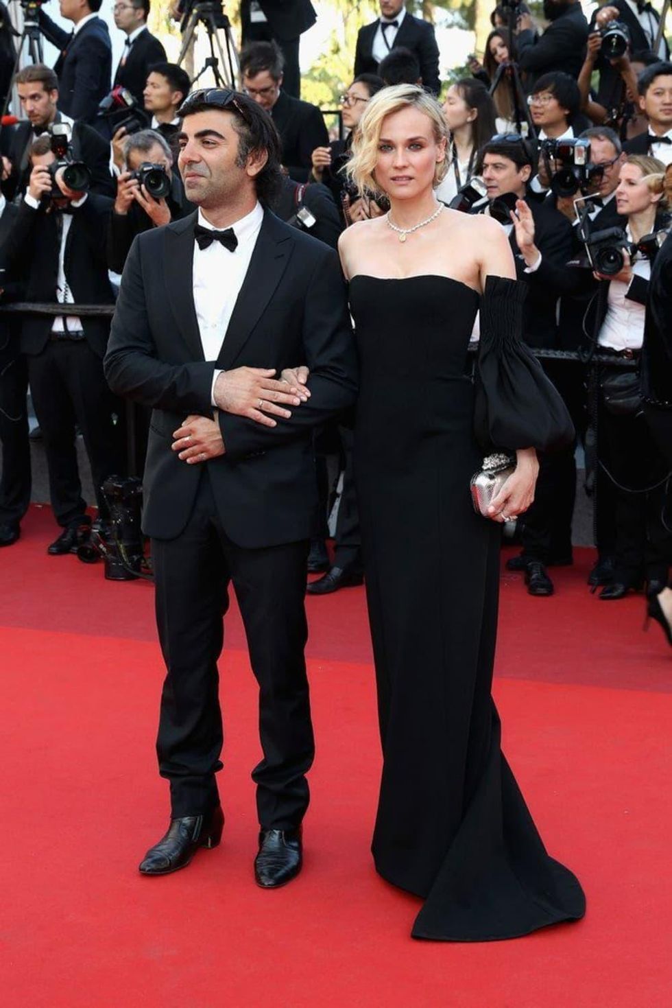 Diane Kruger at Cannes Film Festival in Jonathan Simkhai gown