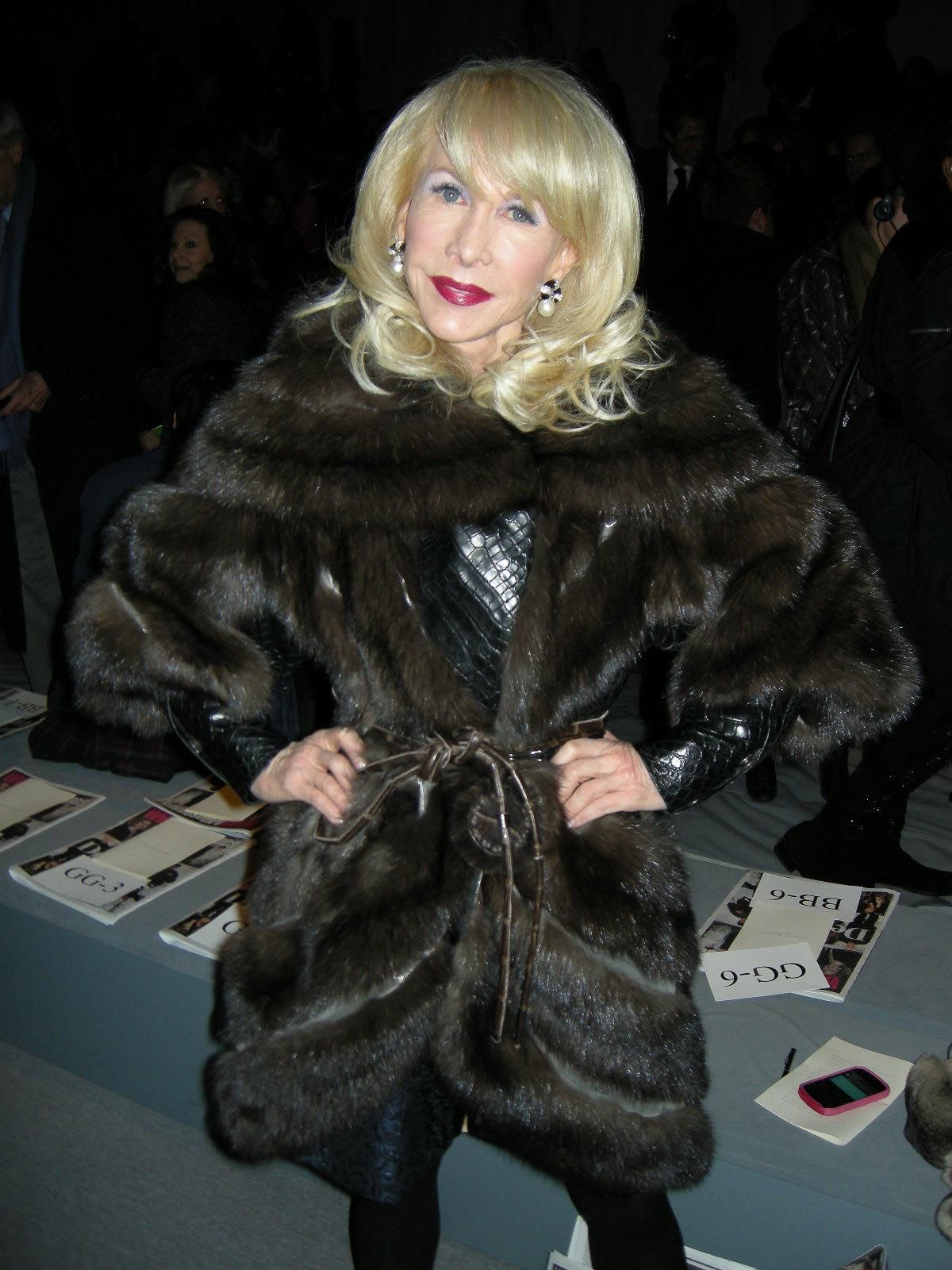 Diane Lokey Farb was on the front row of the Dennis Basso show in a fur ...