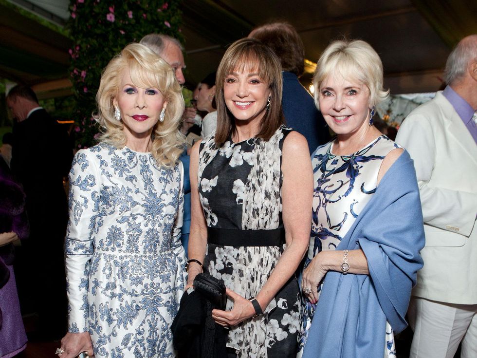 Diane Lokey Farb, from left, Janet Gurwitch and Karen Mayell at the Bayou Bend Garden Party April 2014