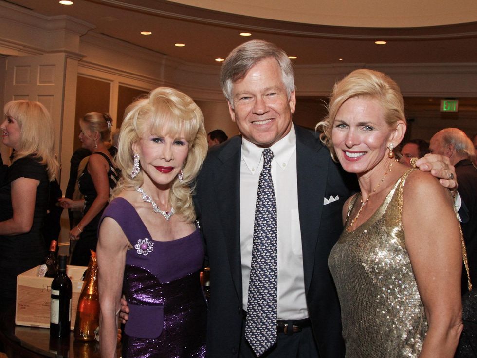 Diane Lokey Farb, from left, with Mike and Terrie Turner at the Best Cellars dinner.