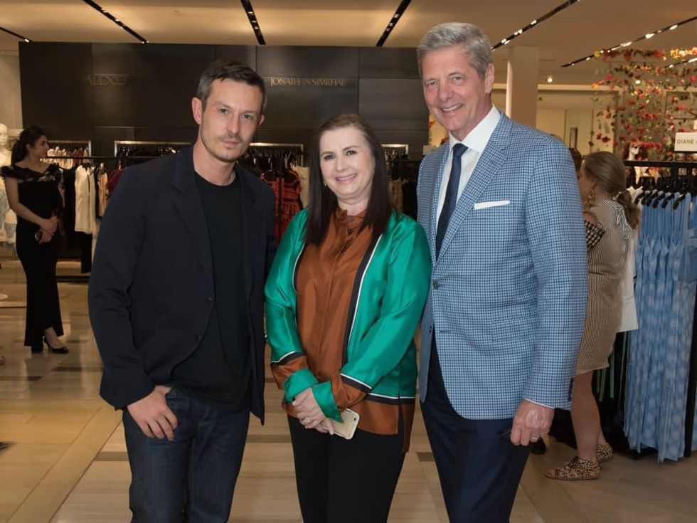 Diane von Furstenberg designer Jonathan Saunders, Sylvia Forsythe, Bobby Dees - CROPPED PHOTO