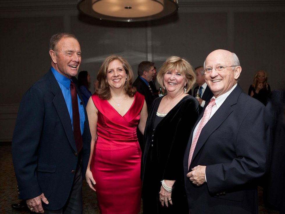 Dick Gould, from left, Lara Lehmann, Cheryl Hultquist-Horvath and Danny Stephens at the Houston Tennis Association Gala February 2014