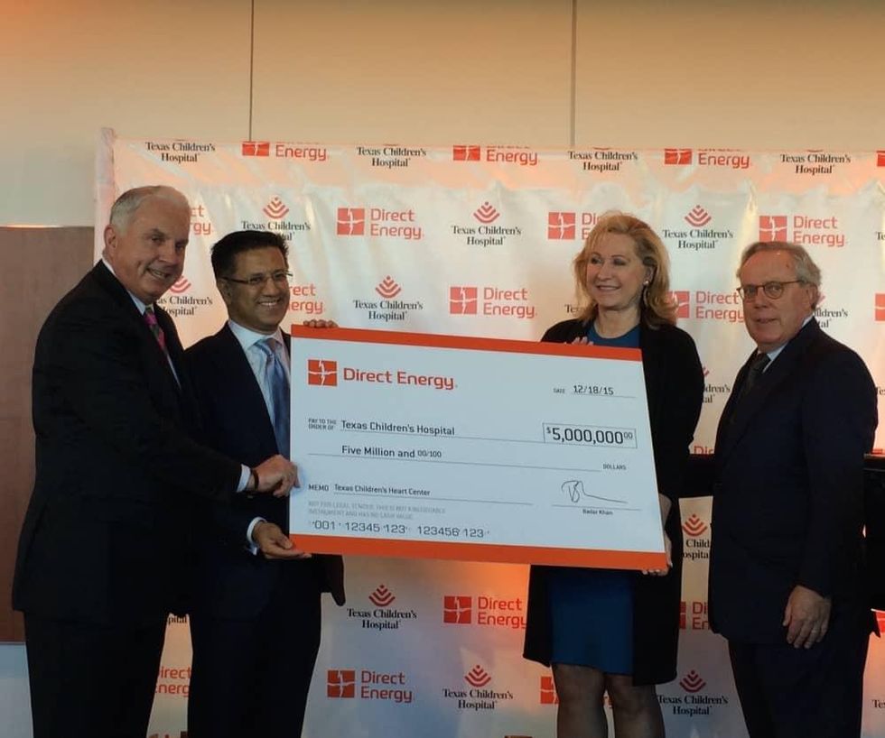 Direct Energy gift to Texas Children's Hospital, Mark Wallace,Badar Khan, Carol Linn, Michael Linn