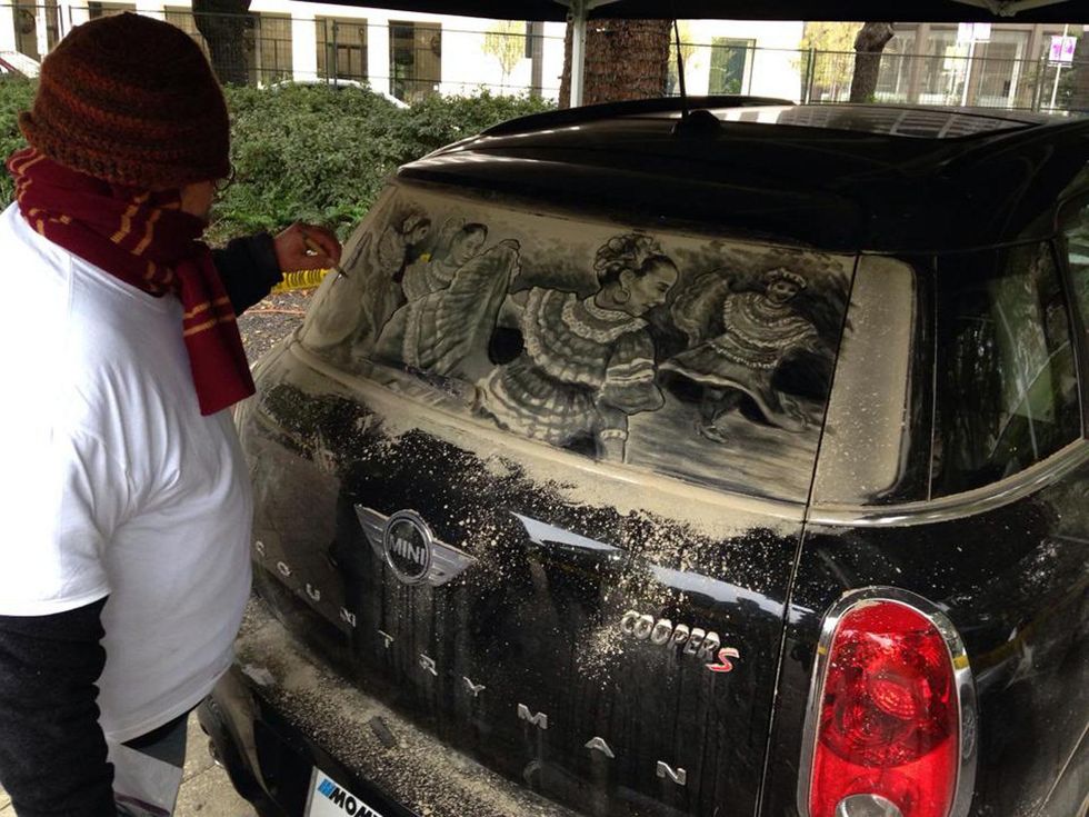 Dirty Car Art by Scott Wade at Via Colori November 2013