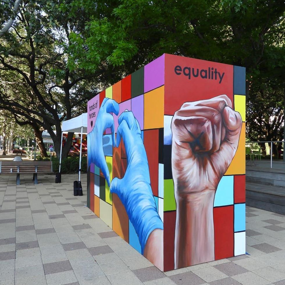 Discovery Green: Hands of a Hero