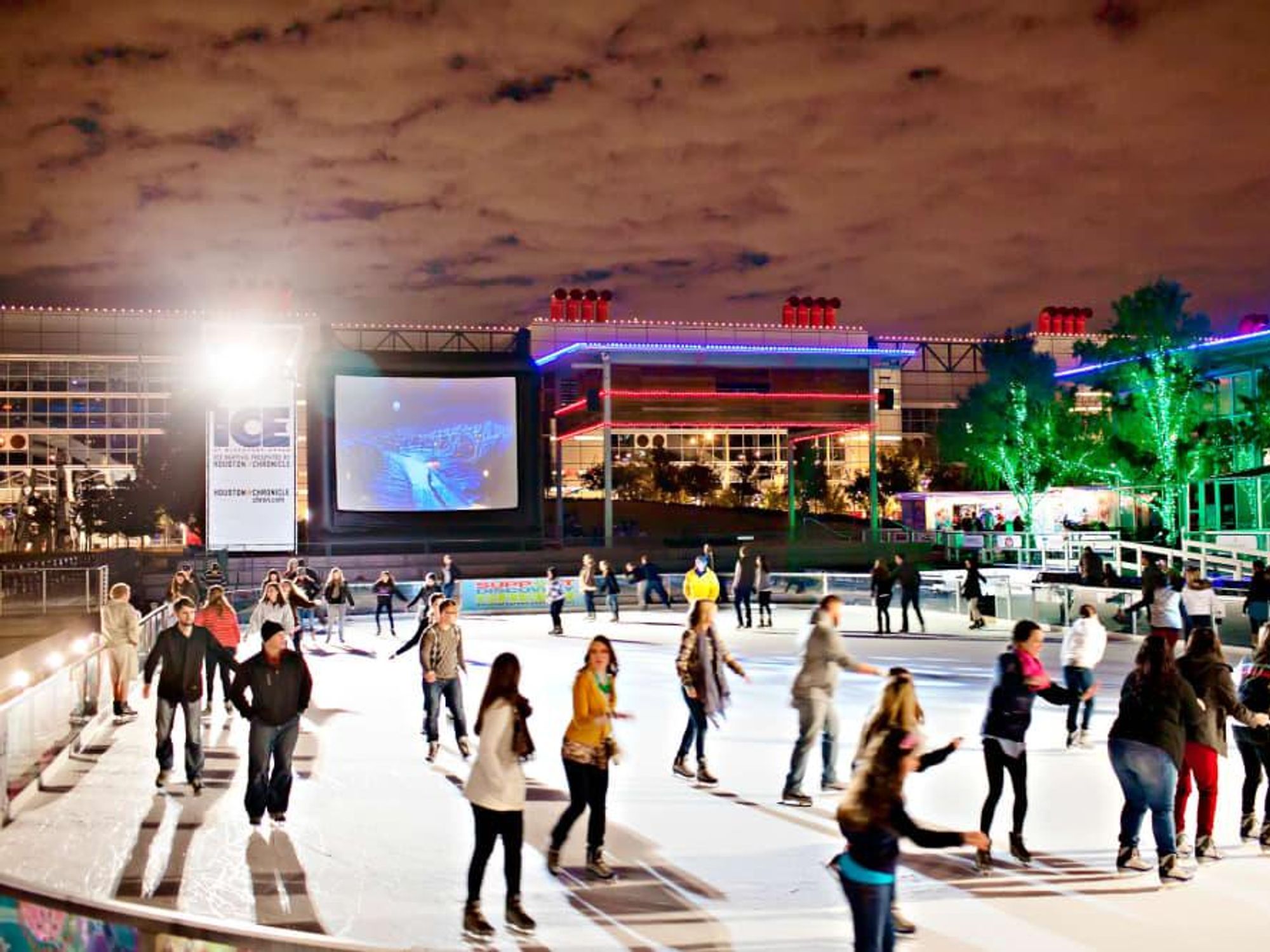Discovery Green ice skating downtown