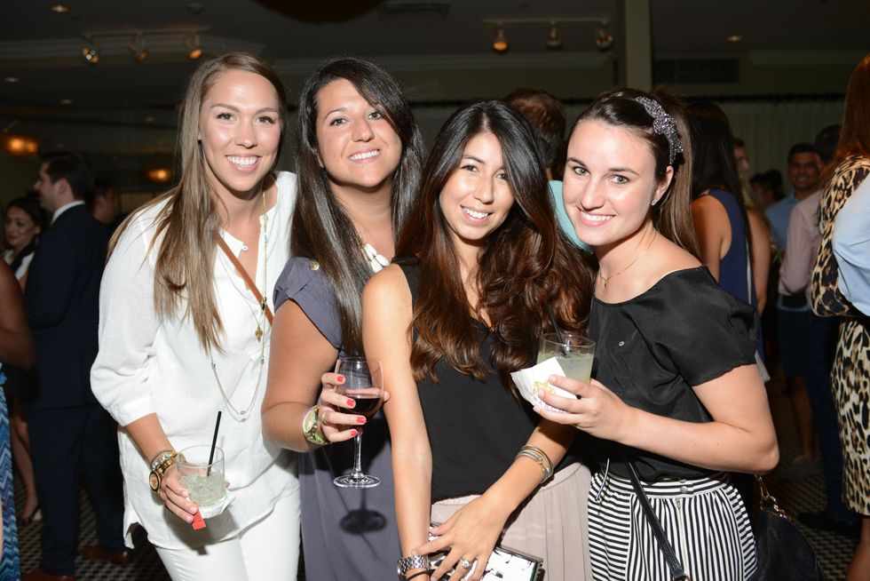 Disney Hanka, from left, Michelle O'Hara, Camila Cubero and Alex Richoux at the ZooZa Event at Hotel ZaZa August 2014