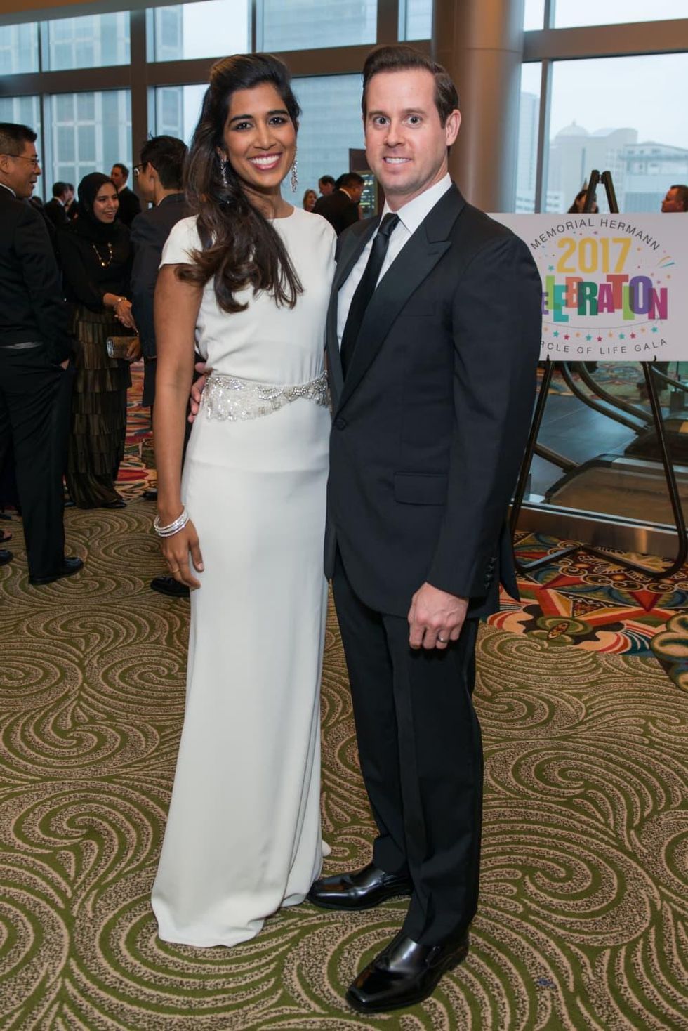 Divya and Chris Brown at Memorial Hermann Gala