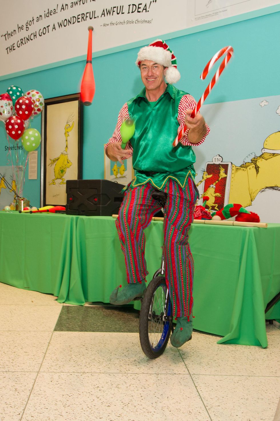 DJ Claude the Elf at Children's Museum Grinch party